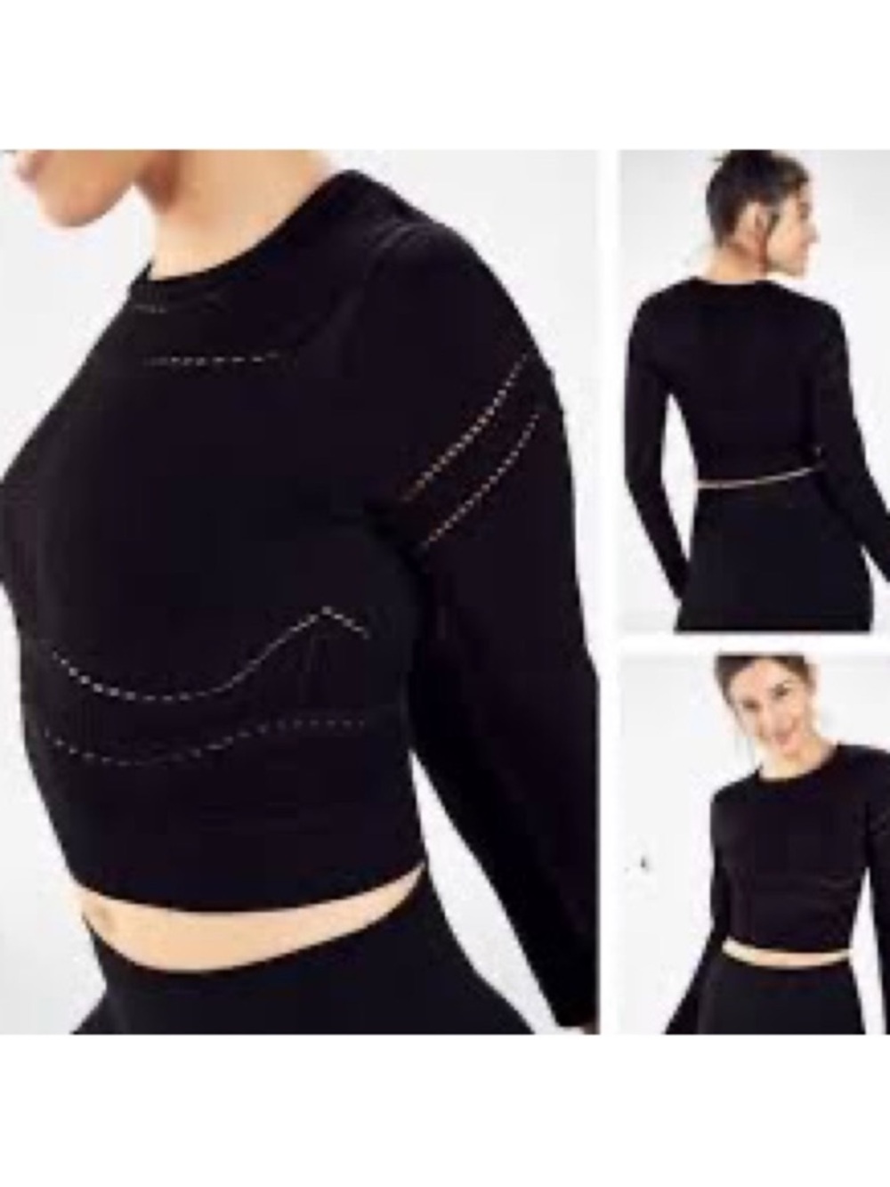 Fabletics Red Long-Sleeve Crop Top - Picture 4 of 4